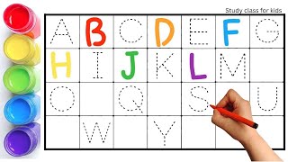 : writing the alphabet, A for Apple B for Ball C for Cat, abcd, phonics song, abc learning for kids