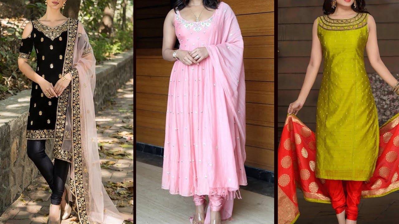 Churidar Salwar Suit ll Kurti With Churidar Pajami Dress Designs 2020
