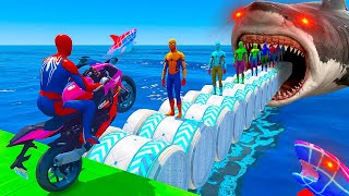 GTA V Epic New Stunt Race For Car Racing Challenge by Trevor and Shark