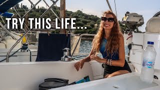 My TINY HOME At Sea: How Do I Live On a Boat?
My Tiny Home At Sea. How To Live On a Boat? I am Sailing & Living on a Sailboat in Greece. I am a girl who is currently living on a Beneteau 33 yacht, sailing North To South Ionian Greek Islands. How Do I Live On a Boat and Is It worth it? Watch to find out! Tiny Boat Life provides low-cost, sustainable living, where you can mostly rely on wind to get from place to place. It is a tiny house, with limited space, but the advantages massively outweigh the disadvantages!
Today I sail to a few different islands across Greece, Meganisi Island, Lefkada Island and Kefalonia Island. I go diving to see a plane wreck in Little Vathy, go paddle boarding in Sivota and end up at a very famous port of Fiskardo / Fiscardo. I give you sailing advice and tips on living on a yacht. Girl sailing the Greek Islands at the Ionian Sea. Sailing North To South Ionian. Join me on my journey sailing North To South Ionian on a Beneteau sailboat that I temporarily live on and face new challenges. I am a solo girl sailor who hopes to live on a boat full-time and sail the world one day. Join me in exploring Greece and sailing the Ionian Sea.
WATCH SAILING GREECE Series - https://www.youtube.com/watch?v=wJcLNEVvR30&list=PL_yeJl1sB5os_7ECwScS0xblyZPwAKNUF&index=1&t=258s
WATCH SAILING CROATIA Series - https://www.youtube.com/watch?v=SDXq-tTrxeo&list=PL_yeJl1sB5ovYrg9_5LRK2i3p_6FY8YCj&index=1&t=0s
WATCH MY SAILING TIPS & ADVICE - https://www.youtube.com/watch?v=N_2RMcIr2vU&list=PL_yeJl1sB5otPTAoCI19i2KpuP3xYAgO9&index=1&t=0s
💰 MY Build Your Wealth & Financial Freedom COURSE – https://ola-lily-finance.teachable.com/p/build-your-wealth-and-financial-freedom
SUPPORT MY WORK
❤️ PayPal - https://www.paypal.com/paypalme/olalilyx
💛 Patreon - https://www.patreon.com/olalily
(access to exclusive content and freebies from me)
📸 Instagram - https://www.instagram.com/olalilyx/
🎵 My Music (by signing up for a 30-Day Free Trial using my link you support my work) - https://www.epidemicsound.com/referral/0xze8e
Disclaimer: Some links are affiliate. Thank you for your support through which I can continue making these videos.
💛 I hope these videos can inspire you to start looking after your future self. - Ola Lily
#tinyhome #sailing #boatlife My TINY HOME At Sea: How Do I Live On a Boat?