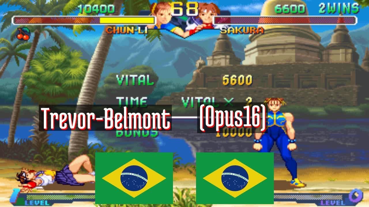 Street Fighter Alpha 2 (FT10) - Trevor-Belmont (BR) vs (Opus16) (BR) - 2021-07-08