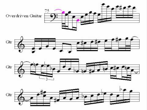 running from evil guitar solo with sheet music on piano doom ii fires of a revolution piano sheet music