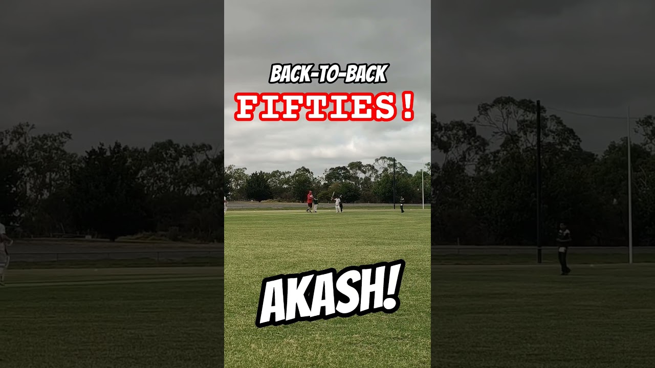 Akash brings up his second 50 in as many games! #cricket #crickethighlights