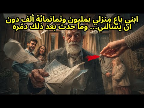 ابني باع منزلي بمليون وثمانمائة ألف دون أن يسألني وما حدث بعد ذلك دم ره