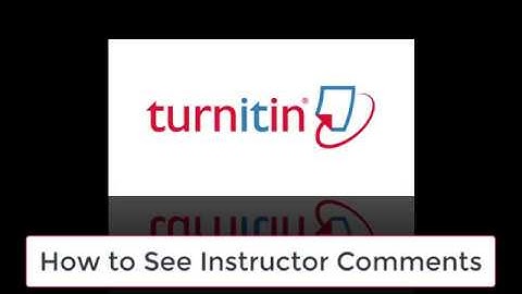 Instructor Comments in Turnitin