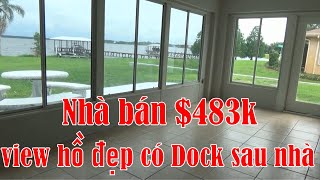 Nhà bán $483k ở Fort Meade FL - Có view hồ đẹp và có dock sau nhà (nhà cửa Mỹ, Vlog 294)