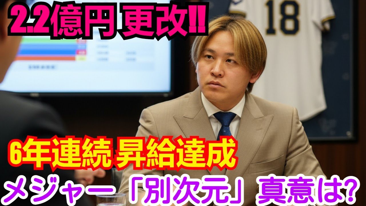 【2.2億円更改】オリックス宮城大弥、6年連続昇給の快挙達成！メジャー挑戦を「別次元」とした真意は？