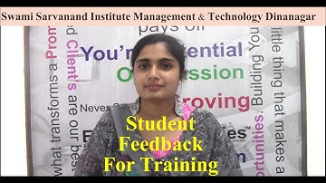 Swami Sarvanand Institute of Management & Technology College - PHP | Student Feedback