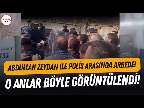 Van'da sokaklar savaş alanına döndü! Abdullah Zeydan ile polis arasındaki arbede böyle görüntülendi