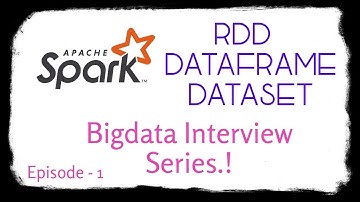 RDD VS DATAFRAME VS DATASET | SPARK INTERVIEW SERIES - EPISODE 1