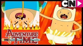 Adventure Time | Pranking Finn In Front Of Flame Princess | Jake Suit | Cartoon Network