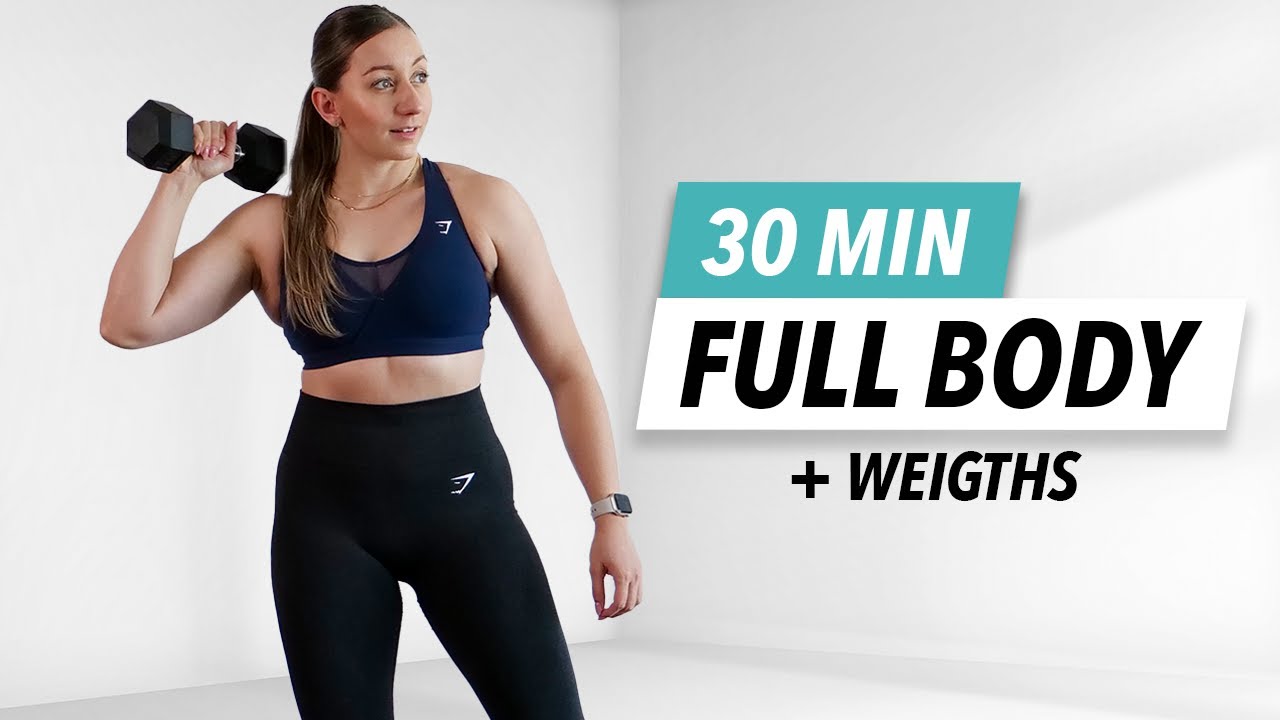 30 Min FULL BODY DUMBBELL WORKOUT at Home - Strength & Conditioning [NO ...