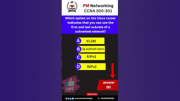 CCNA Exam Question with Answer #ccna #ccnp #network engineer #pmnetworking
