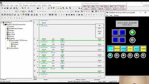 Simulasi crane dengan menggunakan CX Designer & CX Programer.