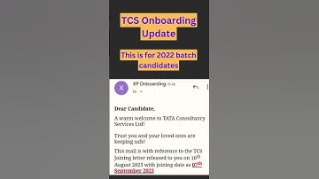 TCS Onboarding Update!#tcs #tcsjobs  #update