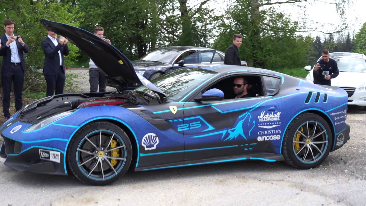 Revving Ferrari F12 TdF CRAZY loud with Josh Cartu during Gumballl 3000 Dublin to Bucharest 2016