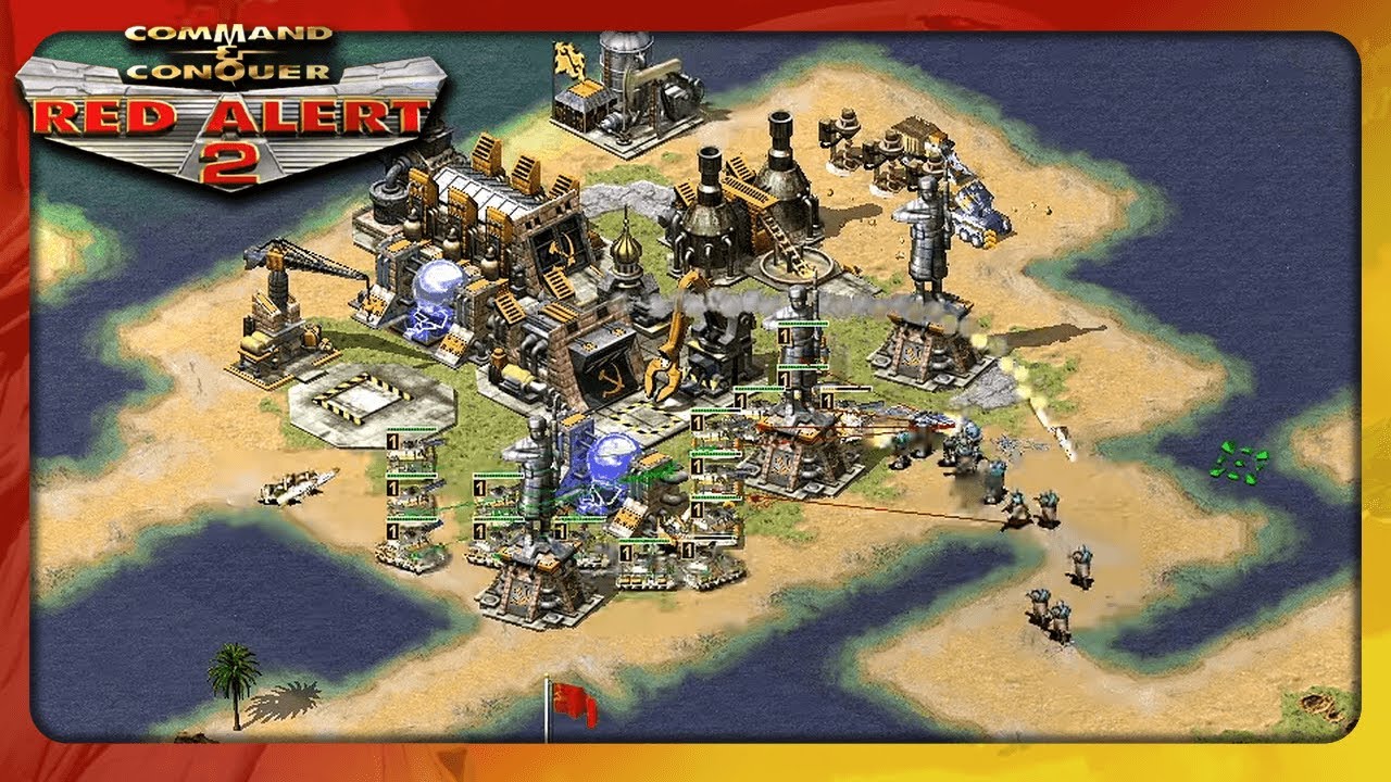 Red Alert 2 Online 7 vs1紅警裡的小狗抽搐！居然能發射密集導彈！  |Red alert 2#紅警 #08紅警 #紅色警戒#紅警蓝天