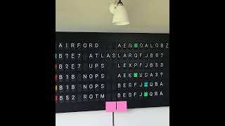 Fairford Airport Arrival Departure board England UK flip flap B52 B1B take off