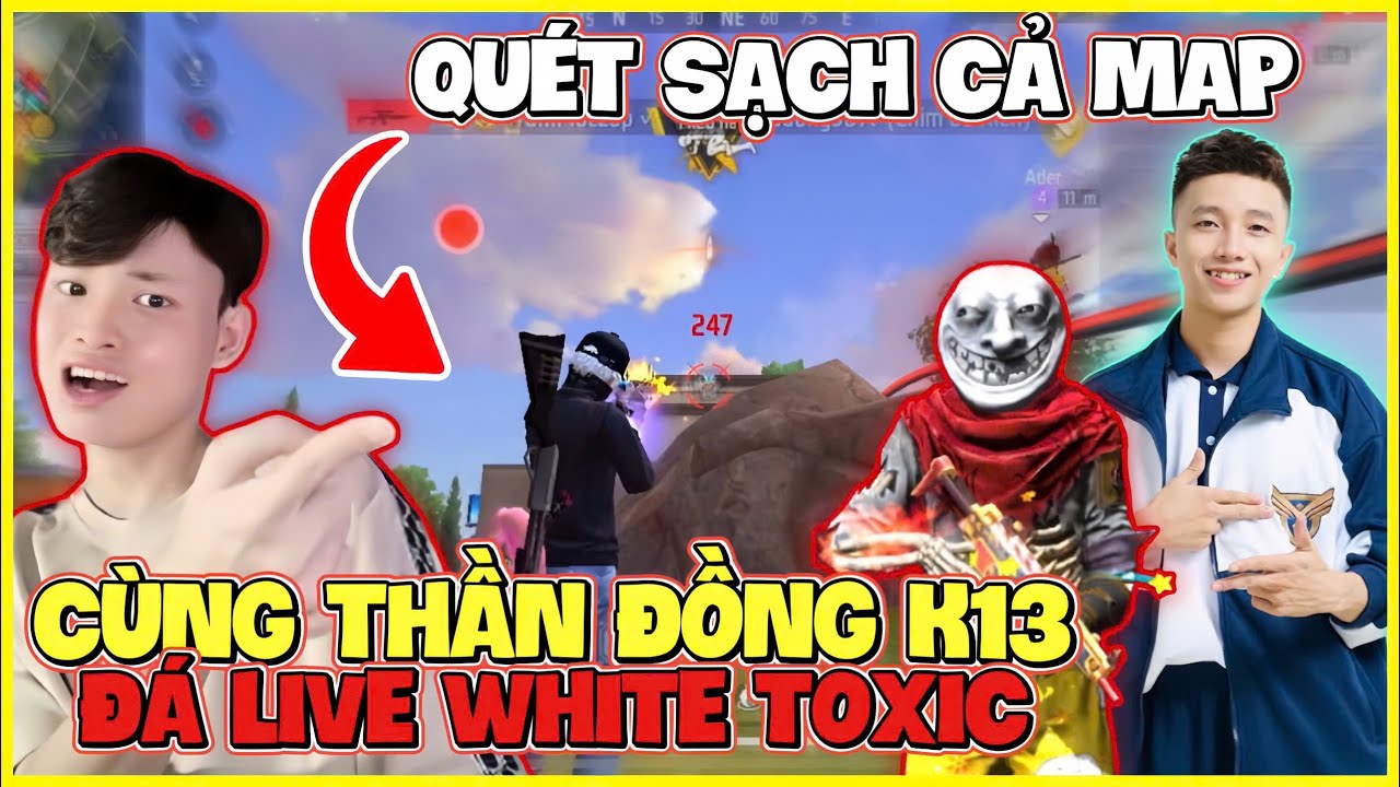 Trùm Móc Lốp Cùng 3 Thần Đồng K13 Đá Live ''White Toxic'' Bất Ngờ Chạm Mặt Cậu Bé 13T ALTP Bác Gấu !