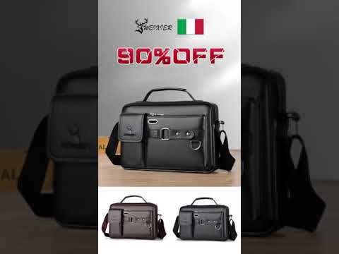 حقيبة رجالية نبيلة راقية الجلد الطبيعي مقاوم للمياه والخدوش