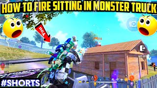 How To Fire Sitting In Monster Truck🤫 | Only Headshot Trick 😲| Must Watch | #Shorts #Short #freefire
