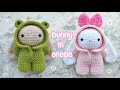 🐸🎀Bunny in Onesie Crochet/Amigurumi Tutorial |Cute, free pattern|🎀🐸
