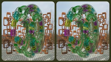 Stereoscopic 3D SBS (side by side) demo HD/60fps OctreeSolid ray tracing, fast version.