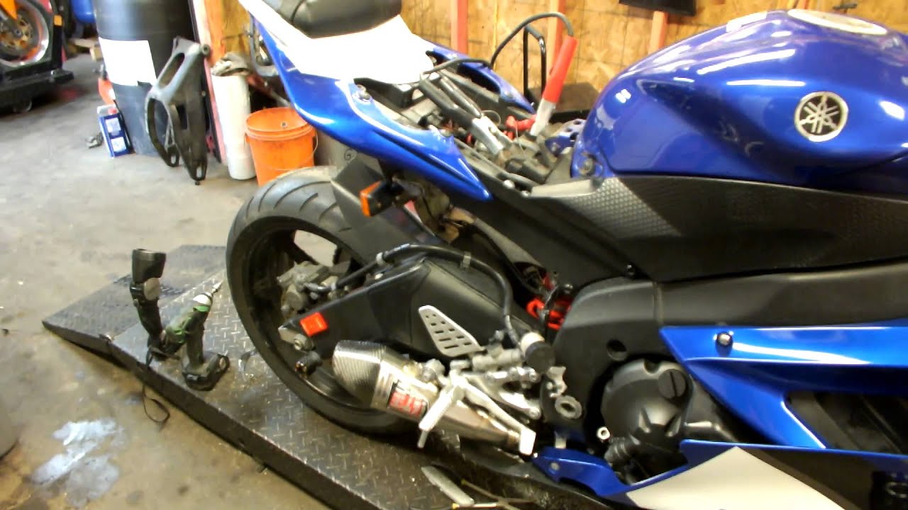 Wrecked R6 Starting Wrecked 2007 Yamaha R6 w/ 5,392 miles #269 - YouTube