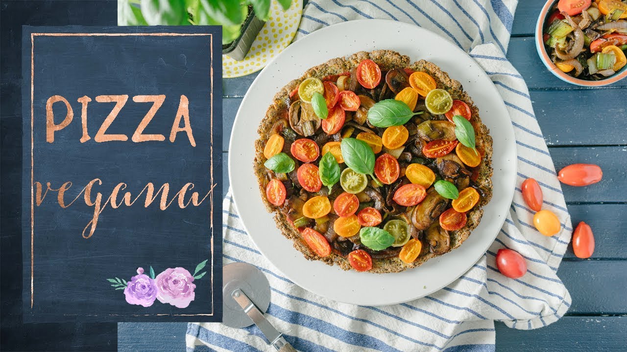 PIZZA VEGANA COM MASSA DE COUVE FLOR