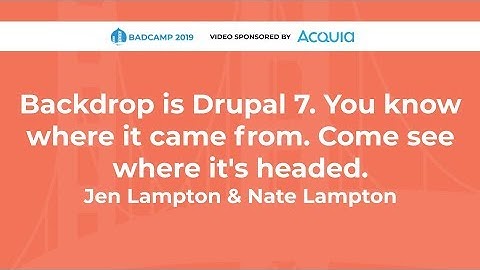 Backdrop is Drupal 7. You know where it came from. Come see where it