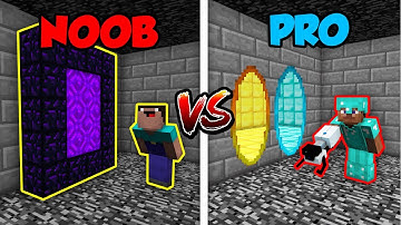Minecraft NOOB vs. PRO: PORTAL GUN in Minecraft! | AVM Shorts Animation