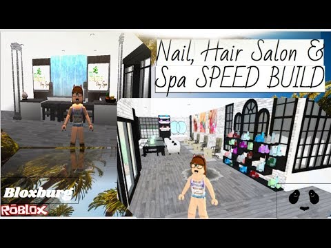 Nail Hair Salon Spa Roblox Welcome To Bloxburg Speed Build Youtube - eu fiz um salao de beleza no bloxburg roblox youtube