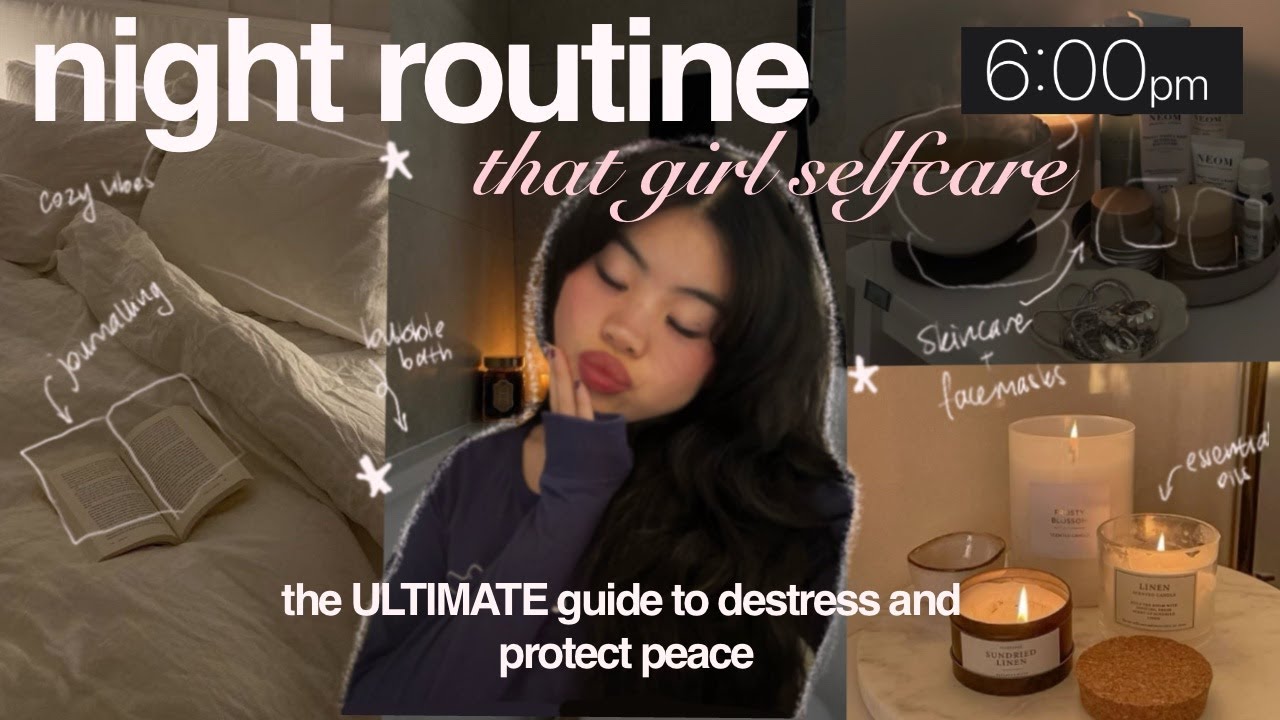 6PM PRODUCTIVE SELFCARE NIGHT ROUTINE 🧖🏻‍♀️ (how to destress and be ...