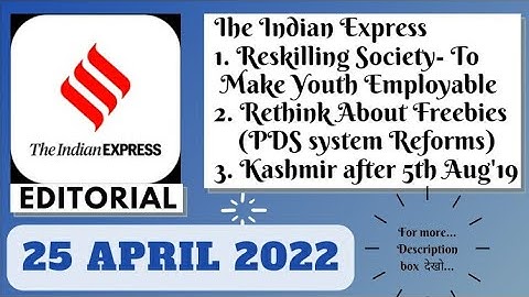 25th April 2022 | Gargi Classes The Indian Express Editorials and Ideas Analysis | By R.K. Lata