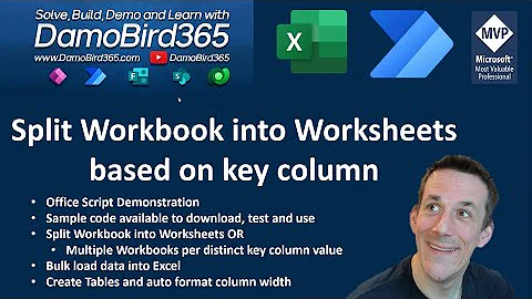Split workbook into multiple worksheets based on key column #PowerAutomate #OfficeScripts #Excel