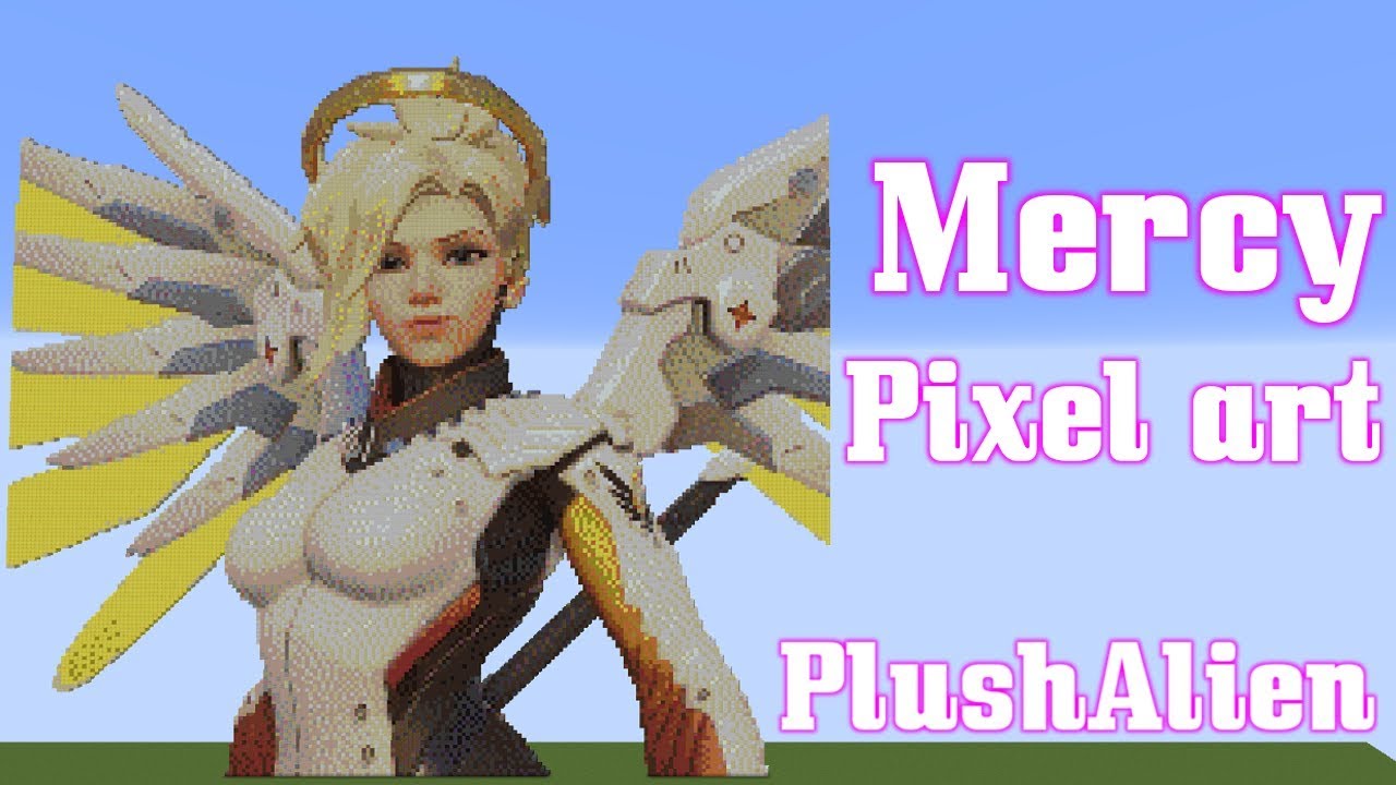 Minecraft Pixel Art SpeedBuild | Mercy - YouTube