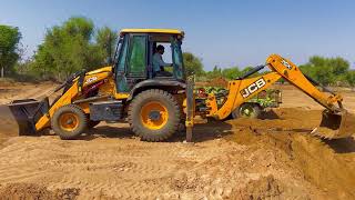 JCB 3dx Loading Mud in TATA 3525 Tipper TATA 2518 Mahindra NOVO 605 tractor DI 4x4 dump track