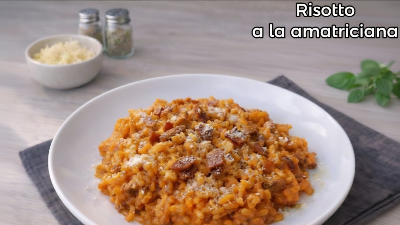 Risotto a la amatriciana, recetas de la gastronomía italiana 