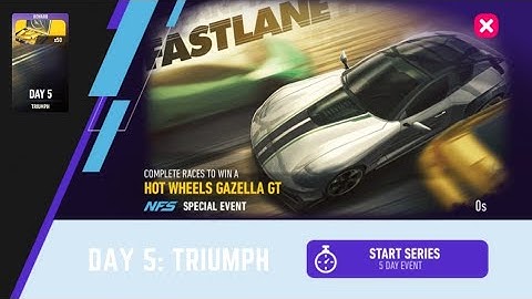 HOT WHEELS Gazella GT | Fastlane - Day 5 (Triumph) | NFS: No Limits