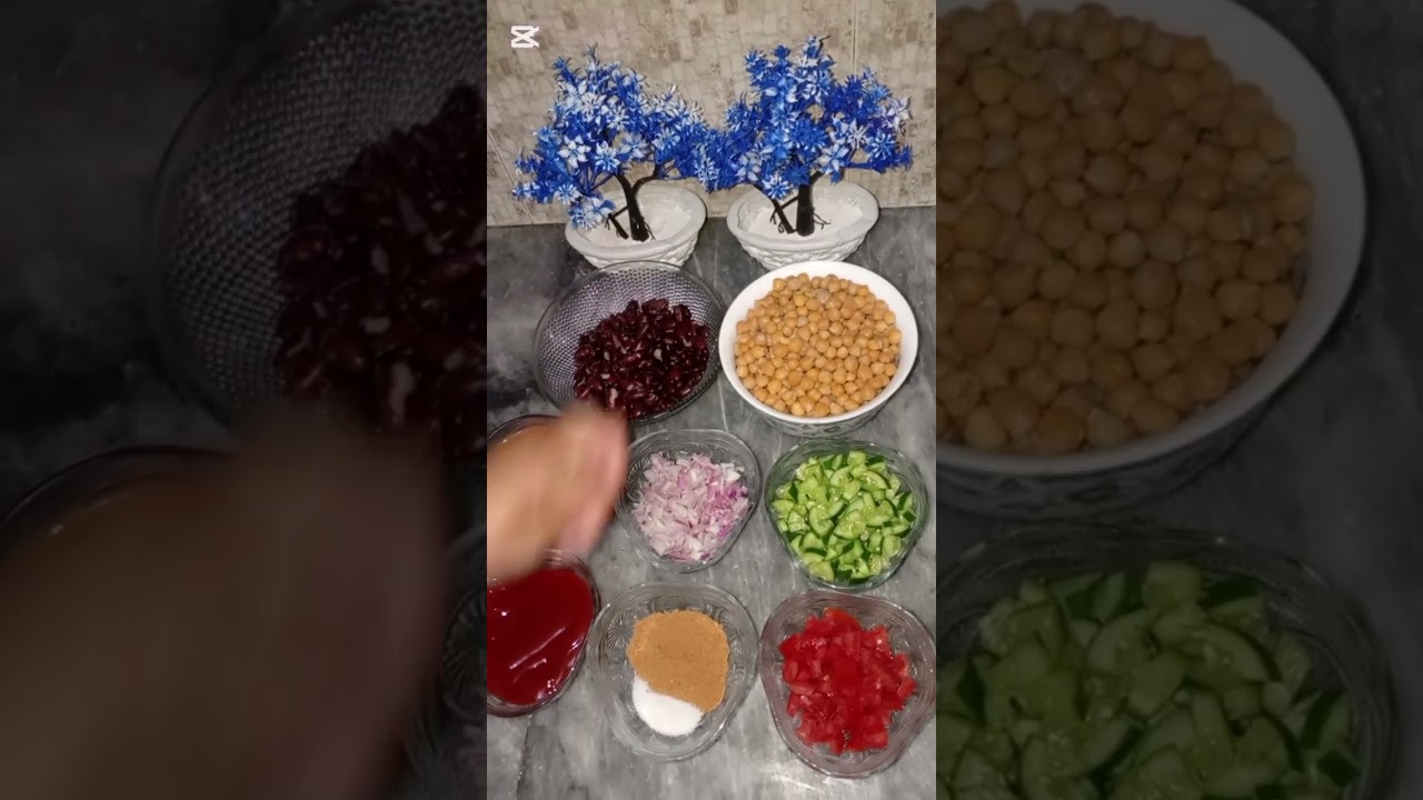 Shadio wala Russian salad and chana chat 🥗