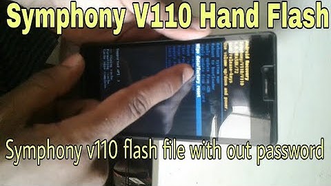 Symphony V110 hard reset lock remove & Flash file without password