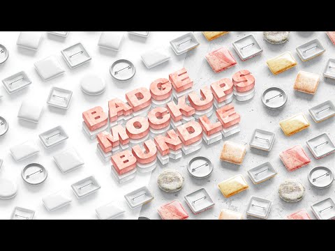 Button Badge Mockups Bundle Presentation