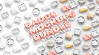 Button Badge Mockups Bundle Presentation