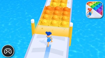 Pop It Run - Gameplay Walkthrough Part 1 - Survival Game Levels 2-6 (iOS, Android)