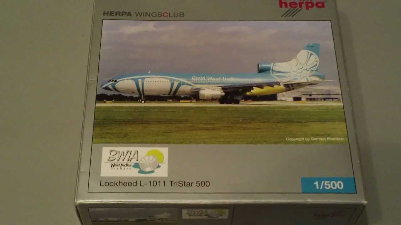 航空機・ヘリコプター 1/400 herpa BWIA West Indies L-1011-500 Review: Herpa 1/500 BWIA British West Indies Airways Lockheed L