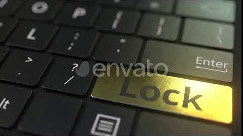 Black Computer Keyboard and Gold Lock Key | Motion Graphics - Envato elements
