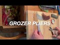Grozer Pliers Safety Use~ Cutting stained glass.