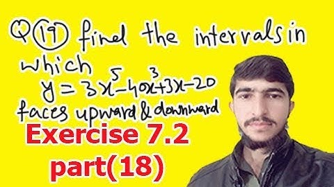Find the intervals in which the graph of function faces upward and downward