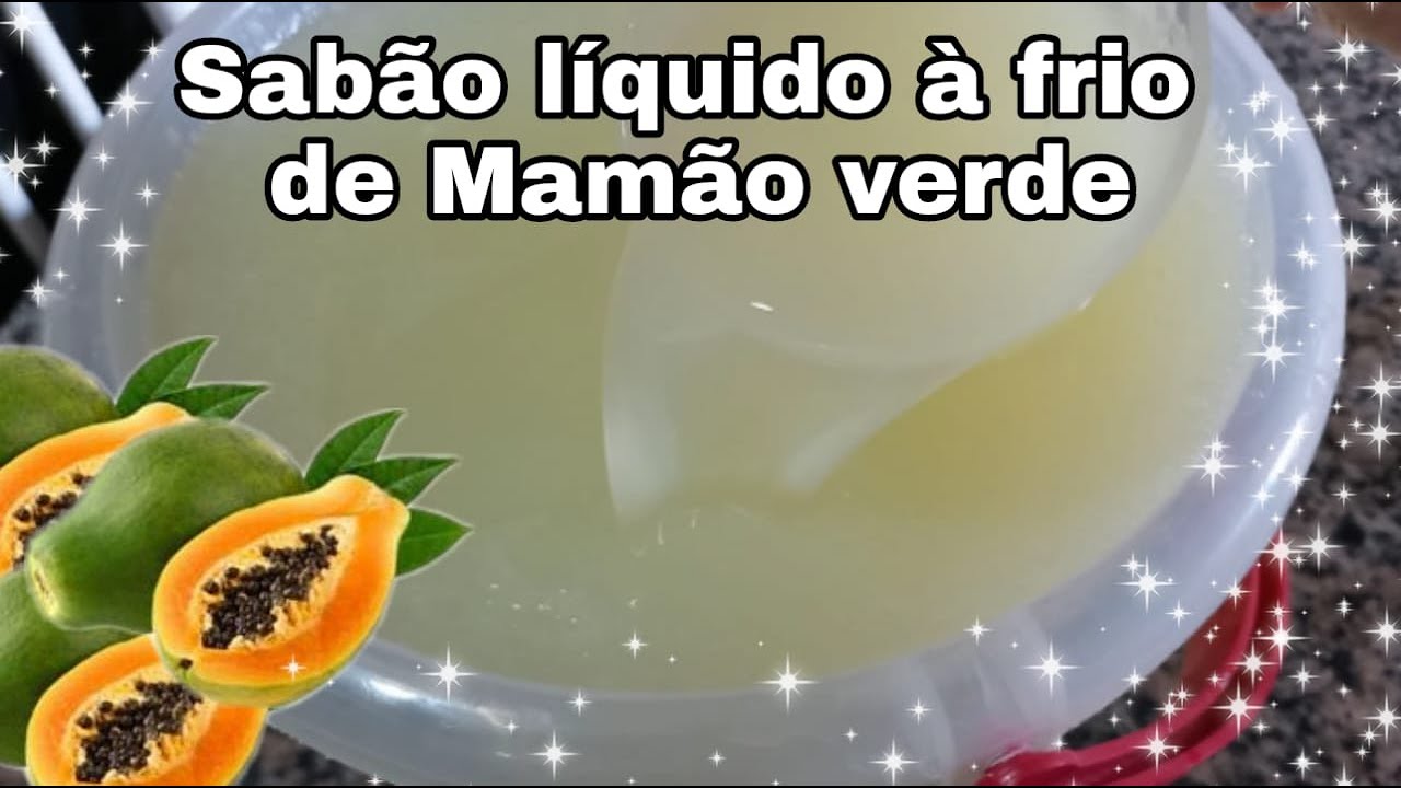 Sabão líquido de mamão verde à frio_Ester Huggler