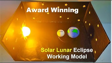 solar lunar eclipse working model  | science project - diy | howtofunda @craftpiller